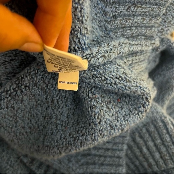 Croft & Barrow Woman 3/4 Quarter Zip Plus Size 2X Long Sleeve Sweater Blue EUC - Picture 8 of 8